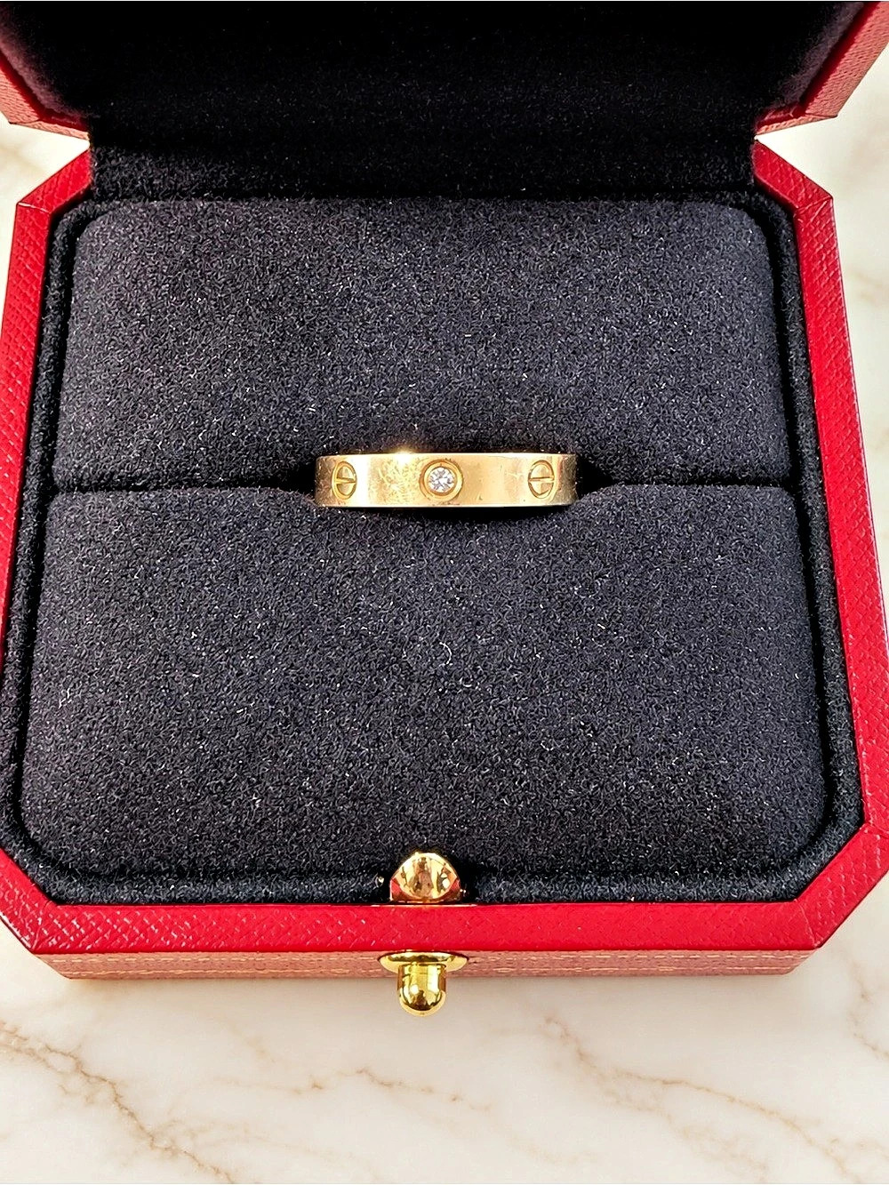 Cartier Love Ring 18K Gold Ring with Diamond